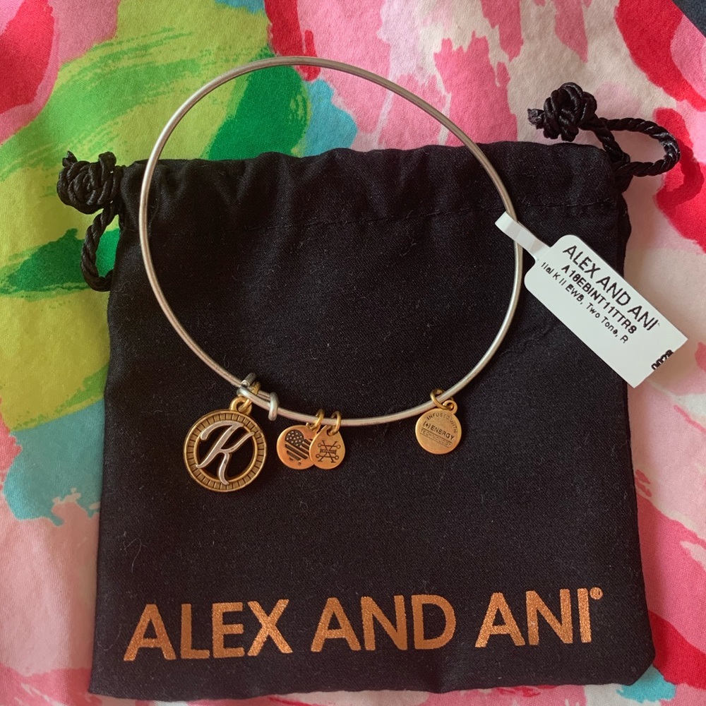 Alex & Ani “K” initial bracelet